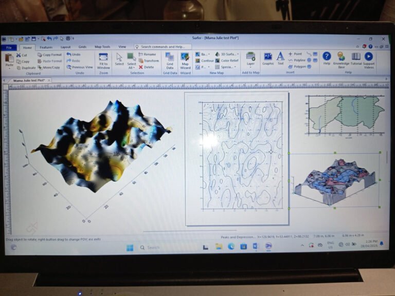 Groundwater mapping and 3D modelling on a laptop